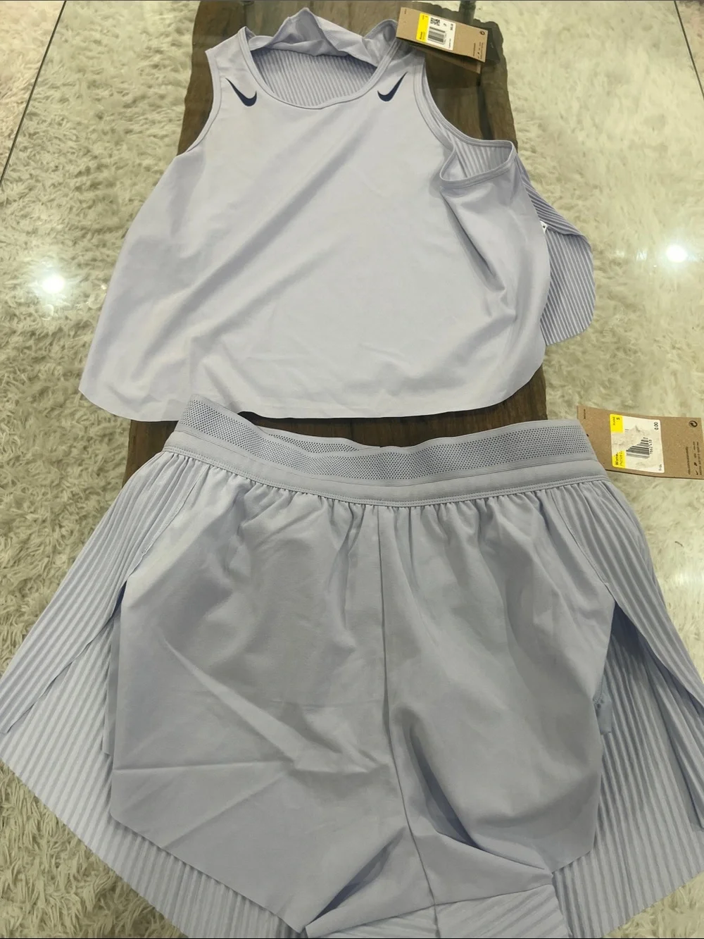 Nike Purple Split-Hem Athletic Shorts and cropped top ! Set